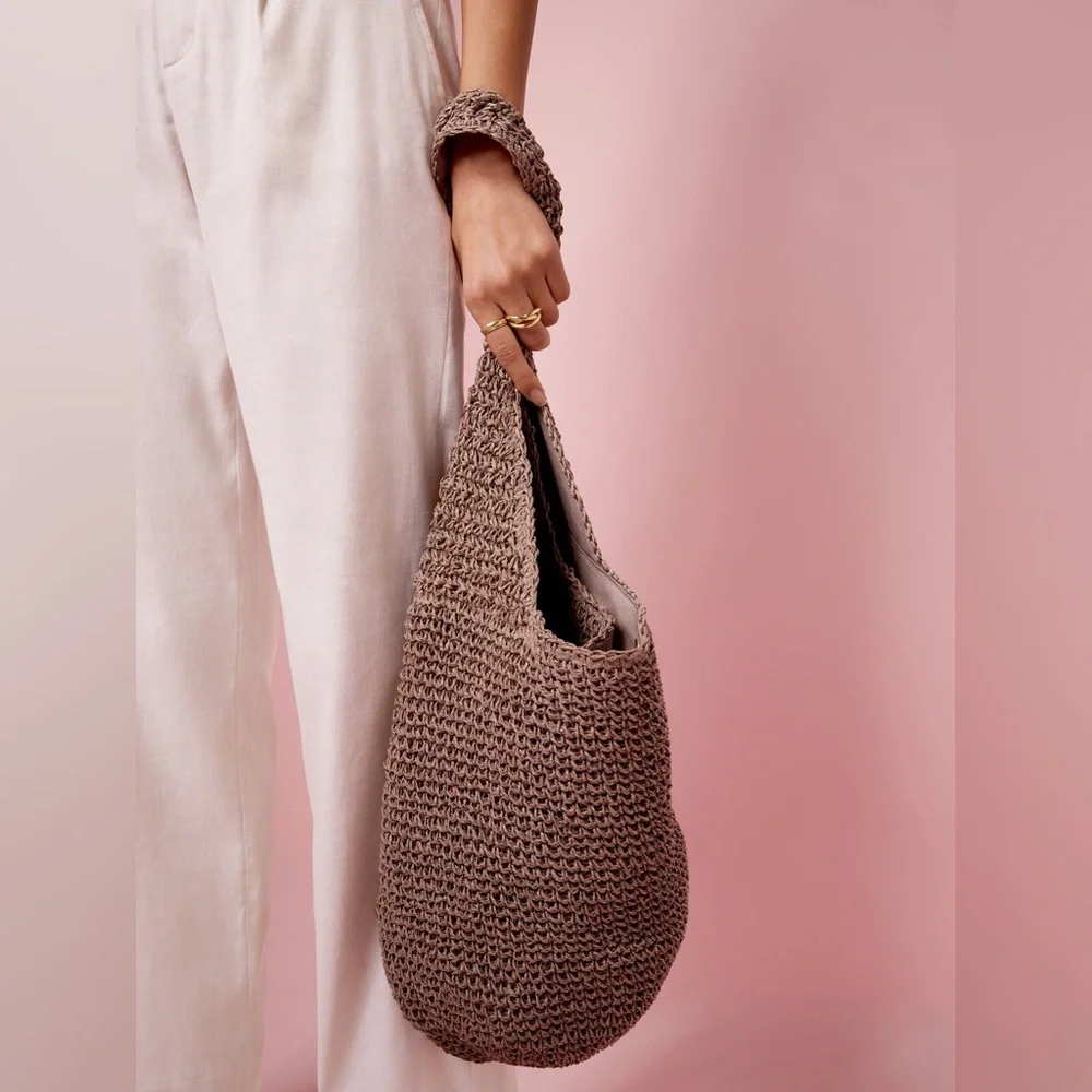 Banana Republic Straw Market Tote Bag - Picture 1 of 8